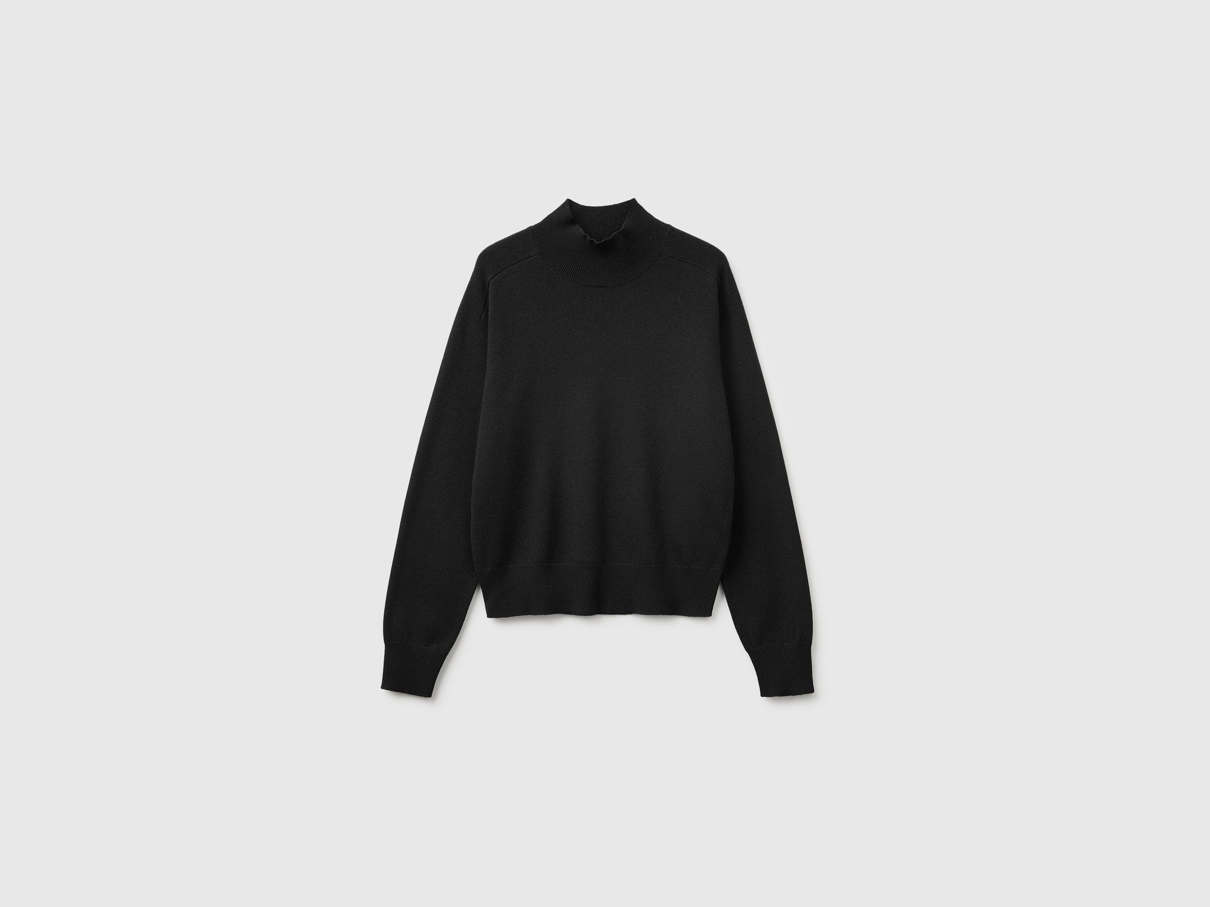 United Colors of Benetton Maglione Dolcevita Cashmere Lana Morbido