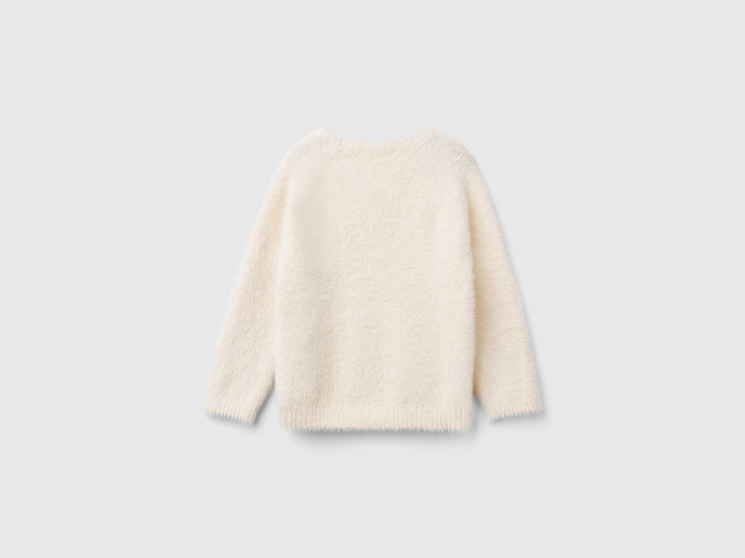 Benetton Furry Yarn Maglione Girocollo Bimbo Taglia 104