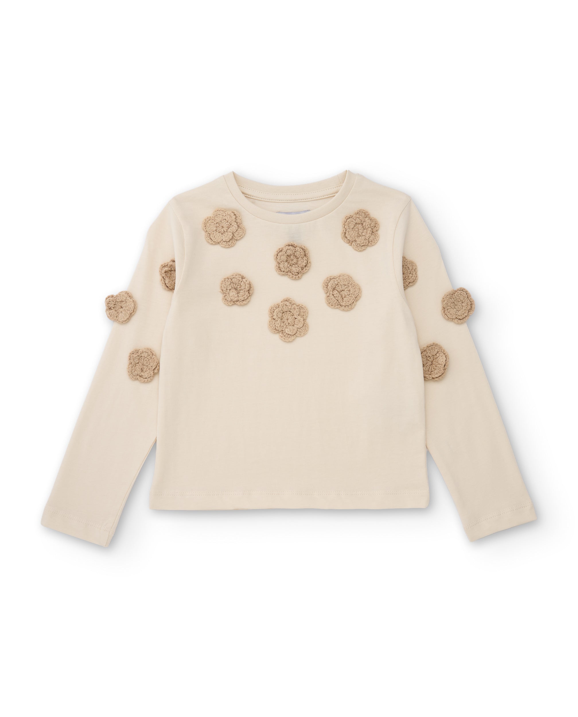 TucTuc Magliette Maglia Bambina Rosa Manica Lunga Fiori