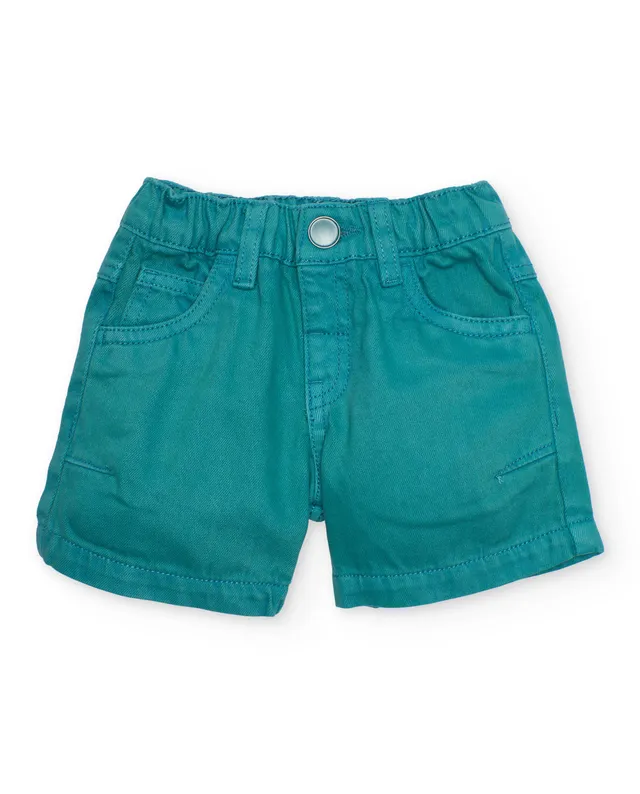 TucTuc Bermuda tessuto bambino turchese vita elastica tasche