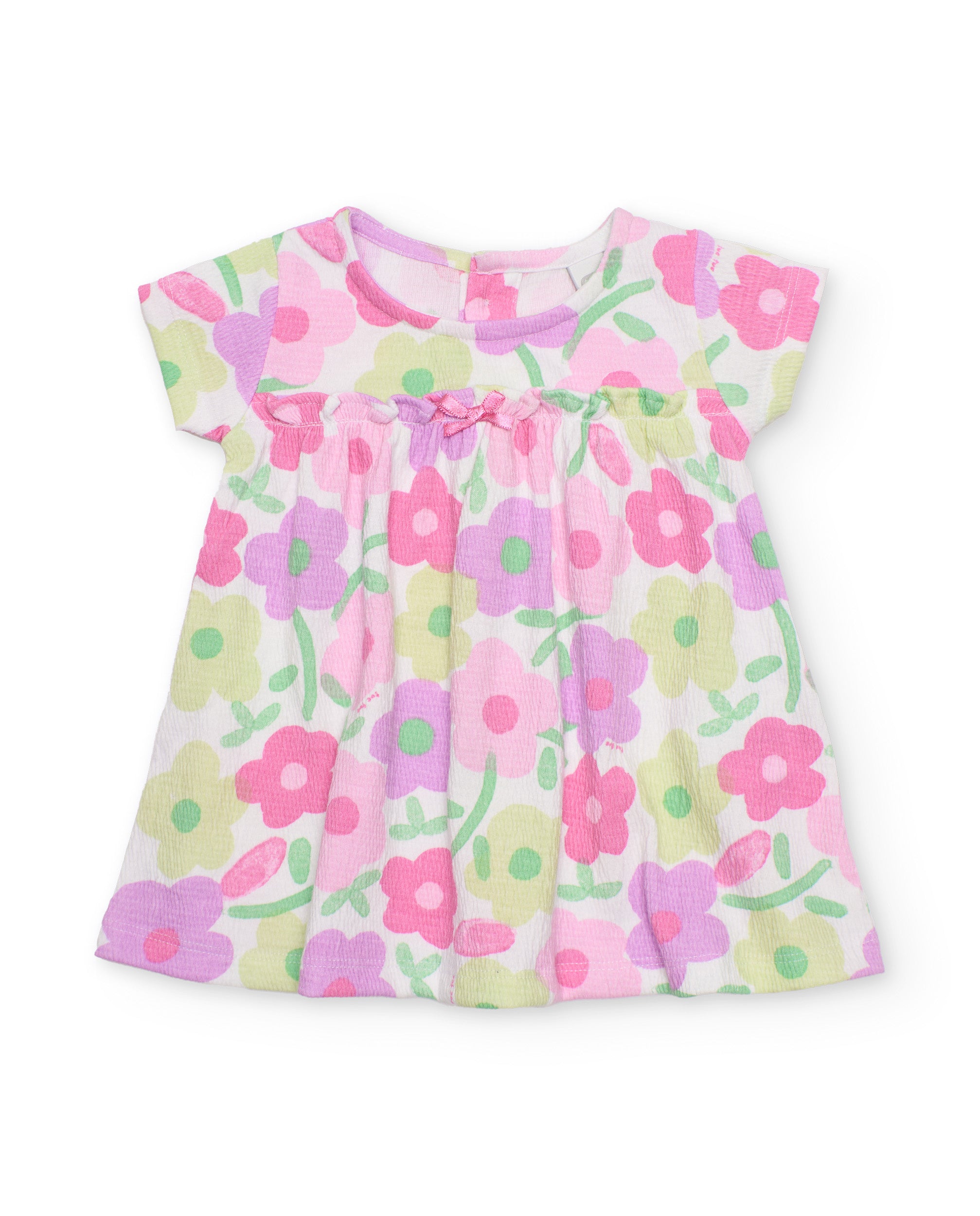 TucTuc Vestiti vestito neonata maglia floreale rosa 0-1 mesi