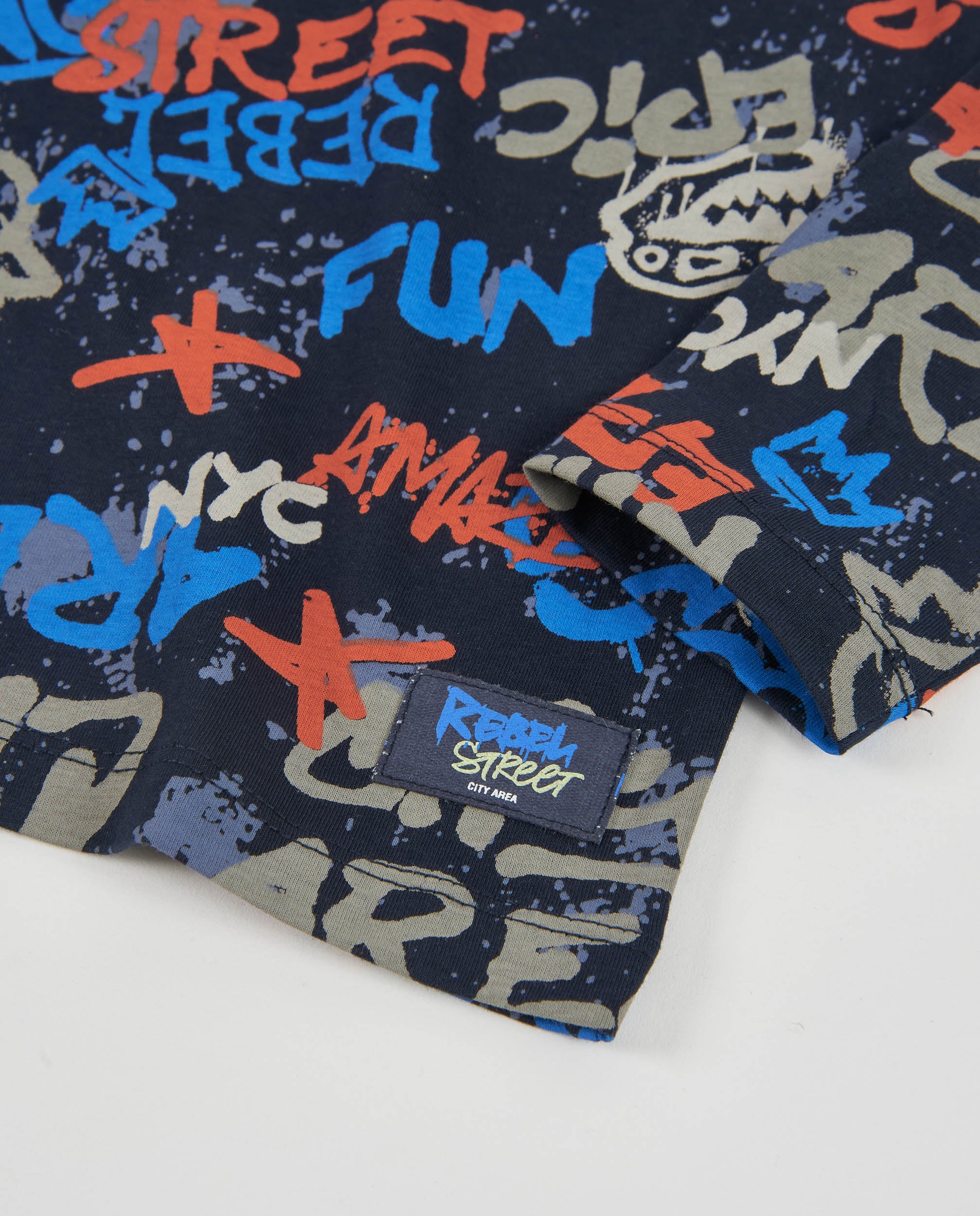 TucTuc Magliette graffiti maglia maglietta blu 8 anni
