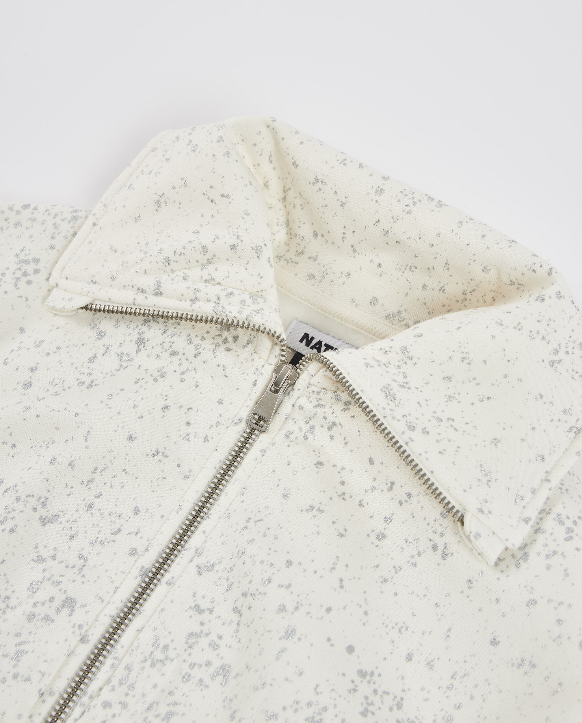 TucTuc Felpe Felpa Bimba Zip Collo Alto Bianca 4A-16A