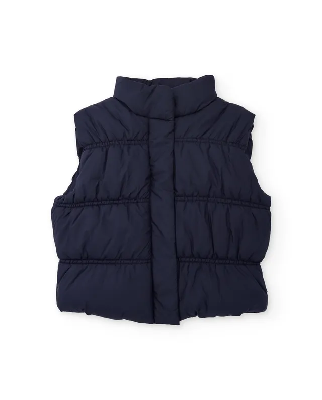 TucTuc Cappotti gilet imbottito blu bambino collo alto