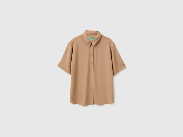 United Colors of Benetton Shirts camicia viscosa manica 3/4