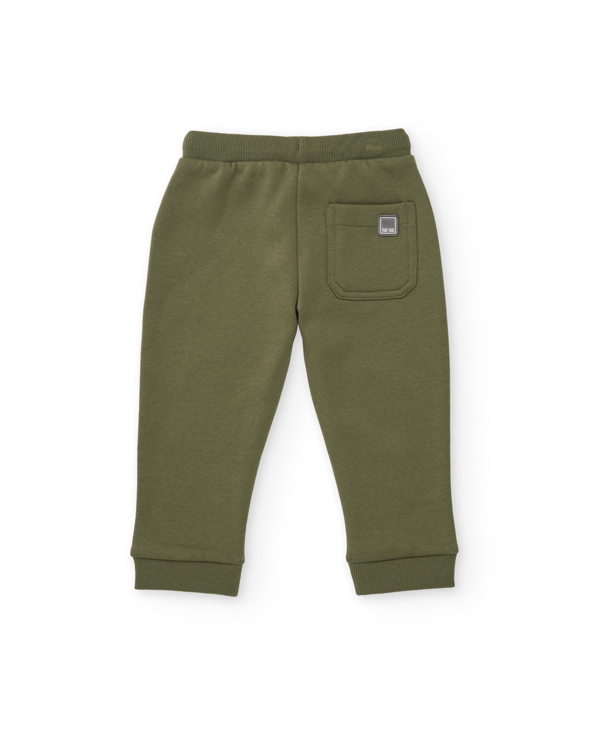 TucTuc Pantaloni felpa bambino verde oliva cotone