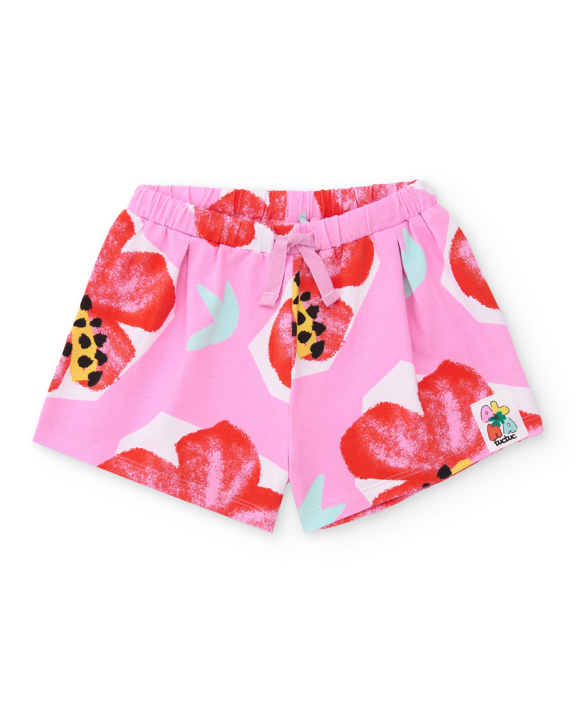 TucTuc Bermuda shorts bambina rosa floreale jersey