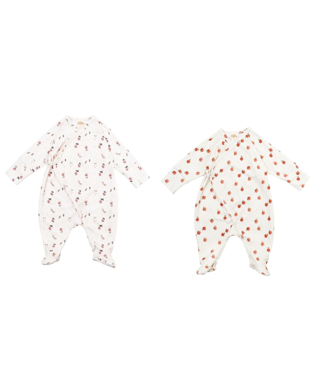 Woolly Organic Wrap Sleepsuit tutina cotone incrociata