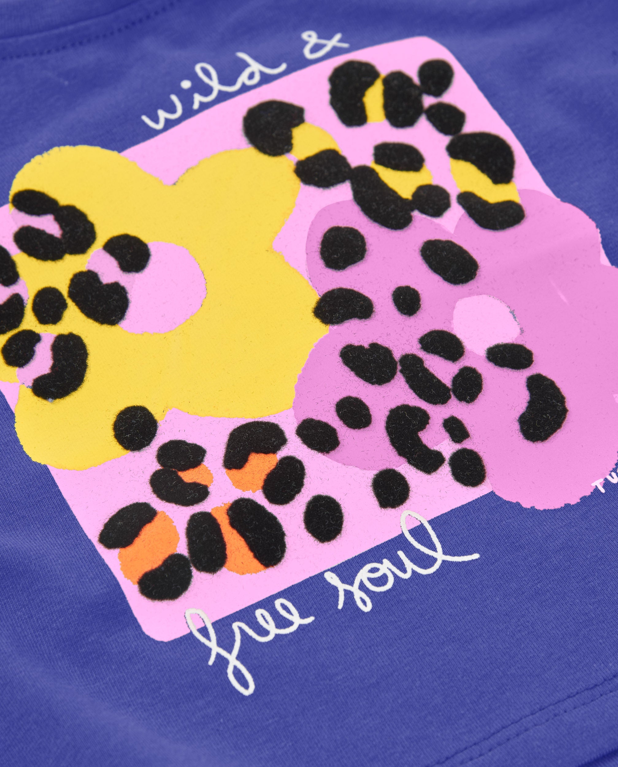 TucTuc Magliette t-shirt bambina lilla stampa animal print