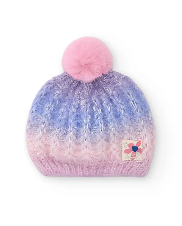TucTuc Accessori Cappello Maglia Bambina Rosa Pompon
