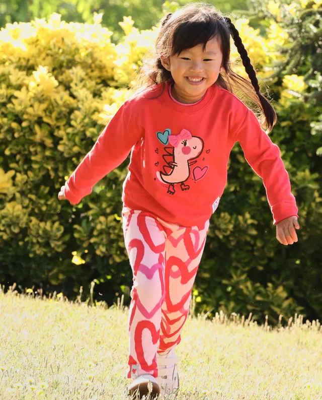 TucTuc Completi Felpa Leggings Bambina Rosso