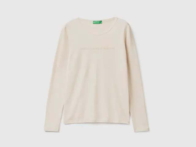 United Colors of Benetton T-shirt manica lunga cotone taglia M