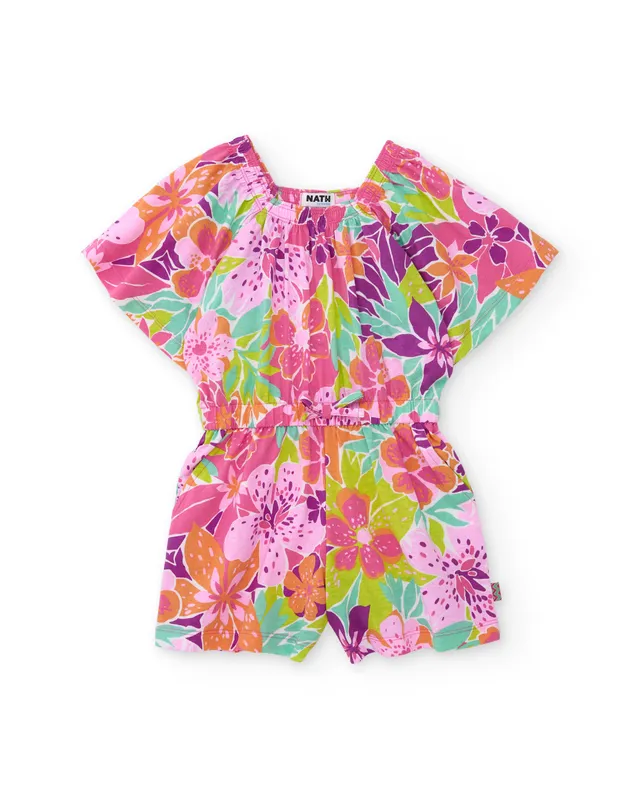 TucTuc Tutine Tuta Bambina Maglia Rosa Floreale Maniche Ampie