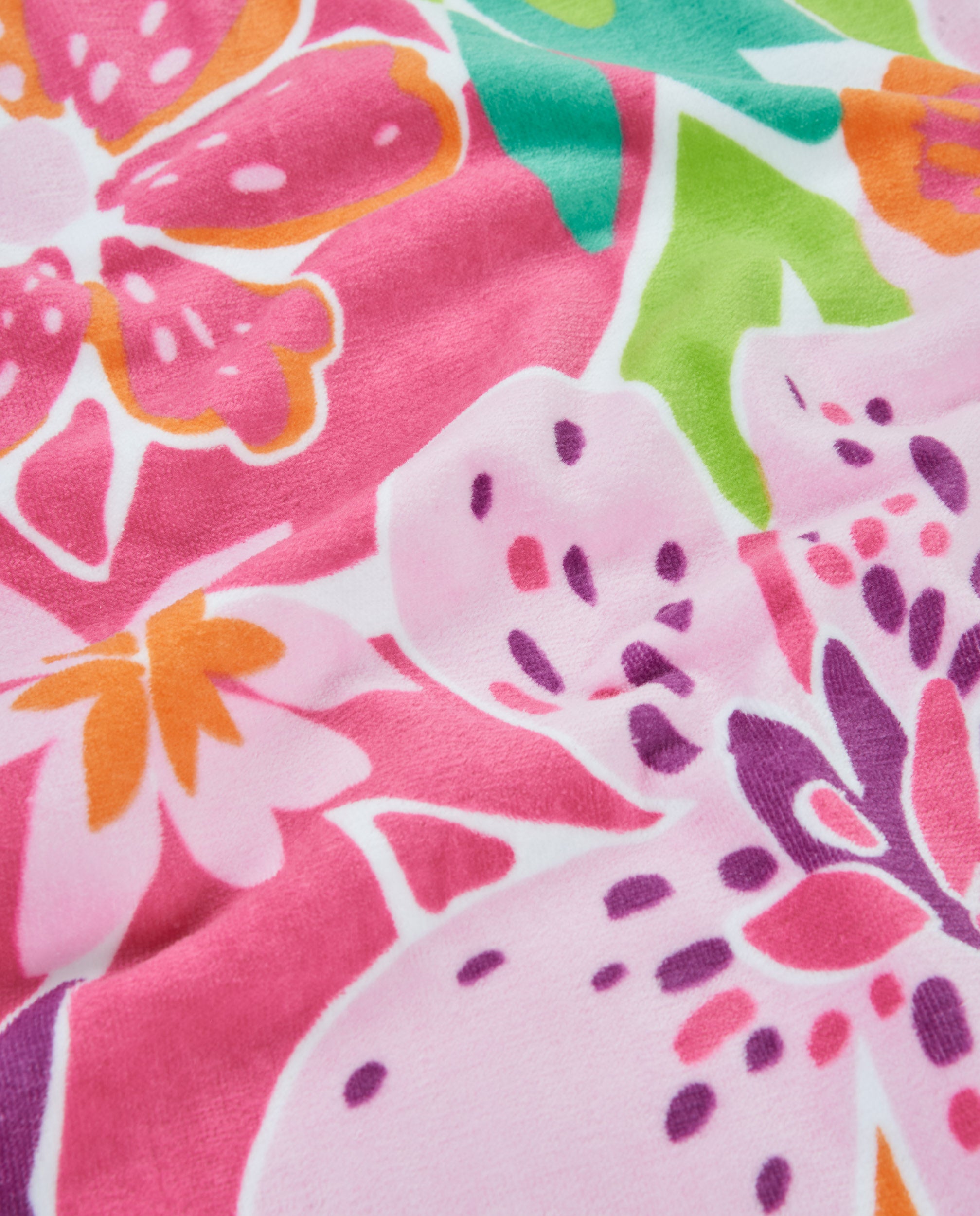 TucTuc Asciugamani Telo Mare Bambina Rosa Fiori
