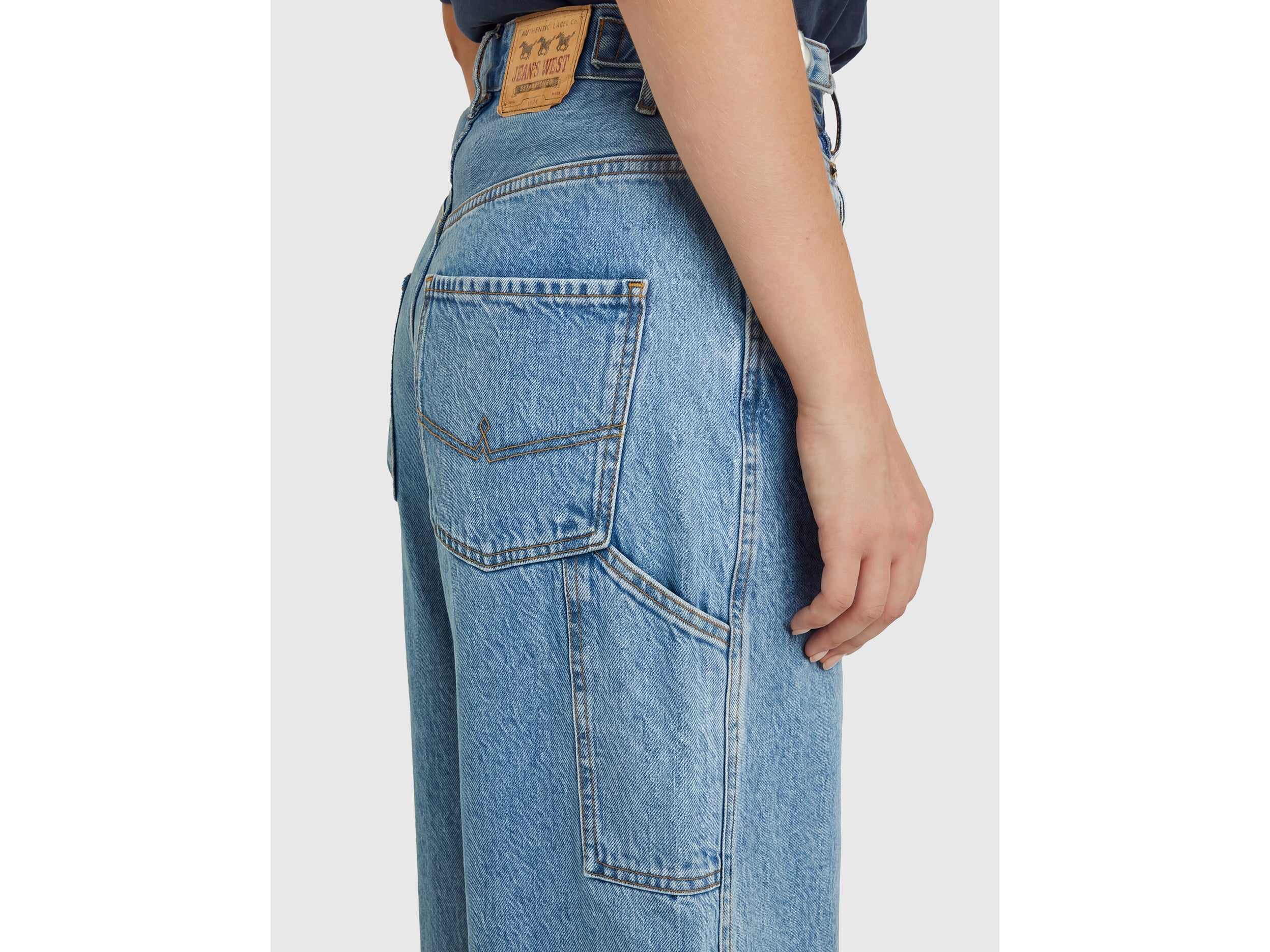 United Colors of Benetton Jeans Barrel Light Wash Cotone