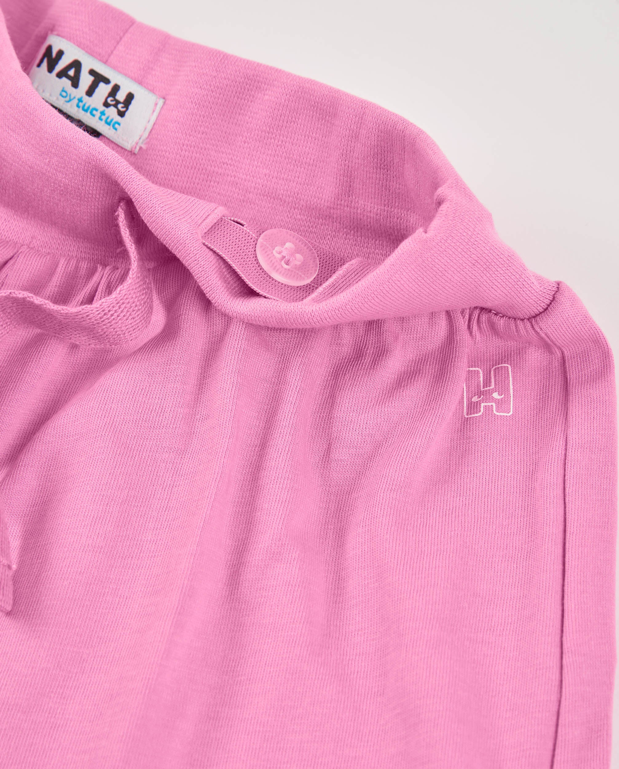 TucTuc Bermuda Shorts Bambina Maglia Rosa con Tasche