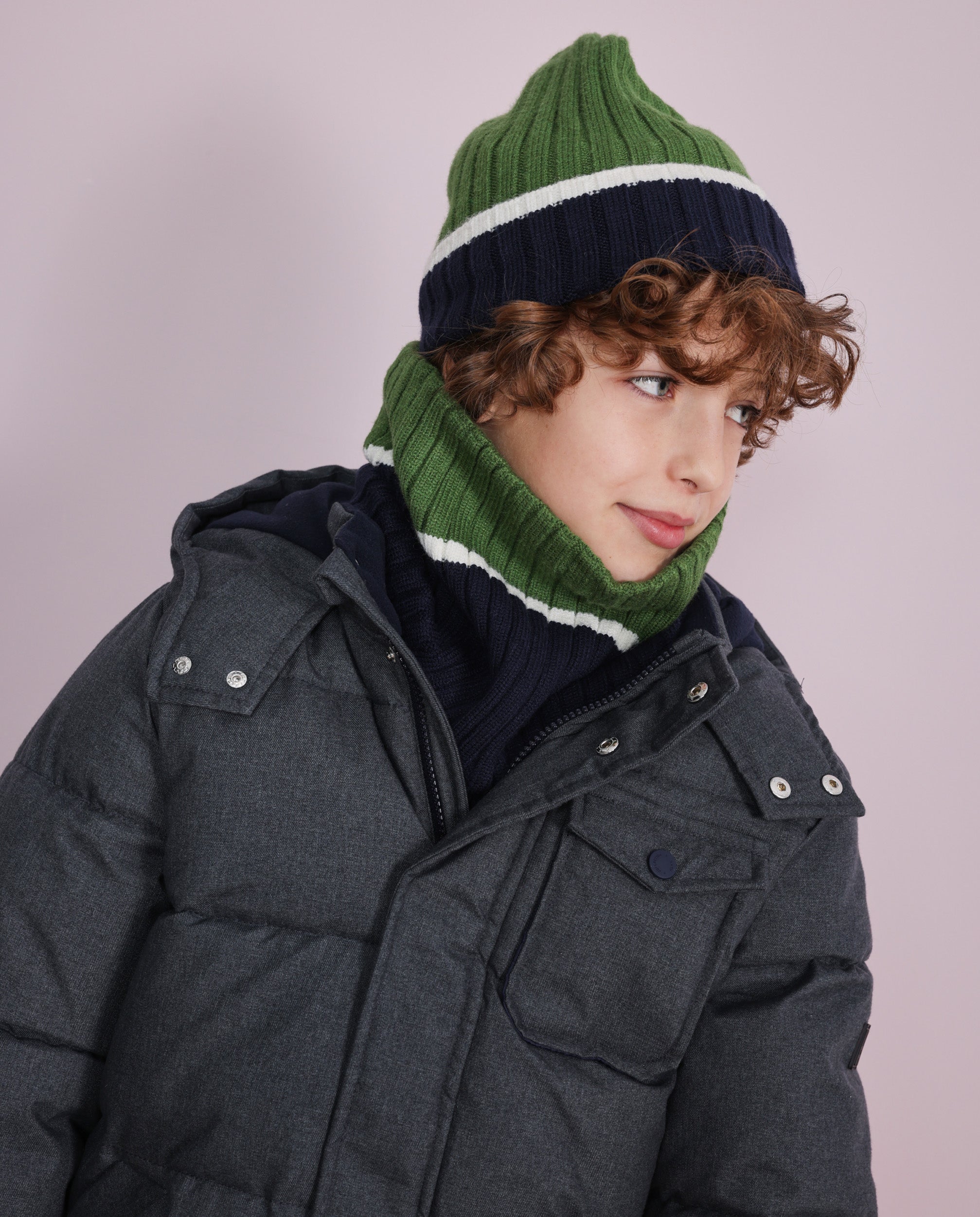 TucTuc Accessori Set Berretto Scaldacollo Blu Marino