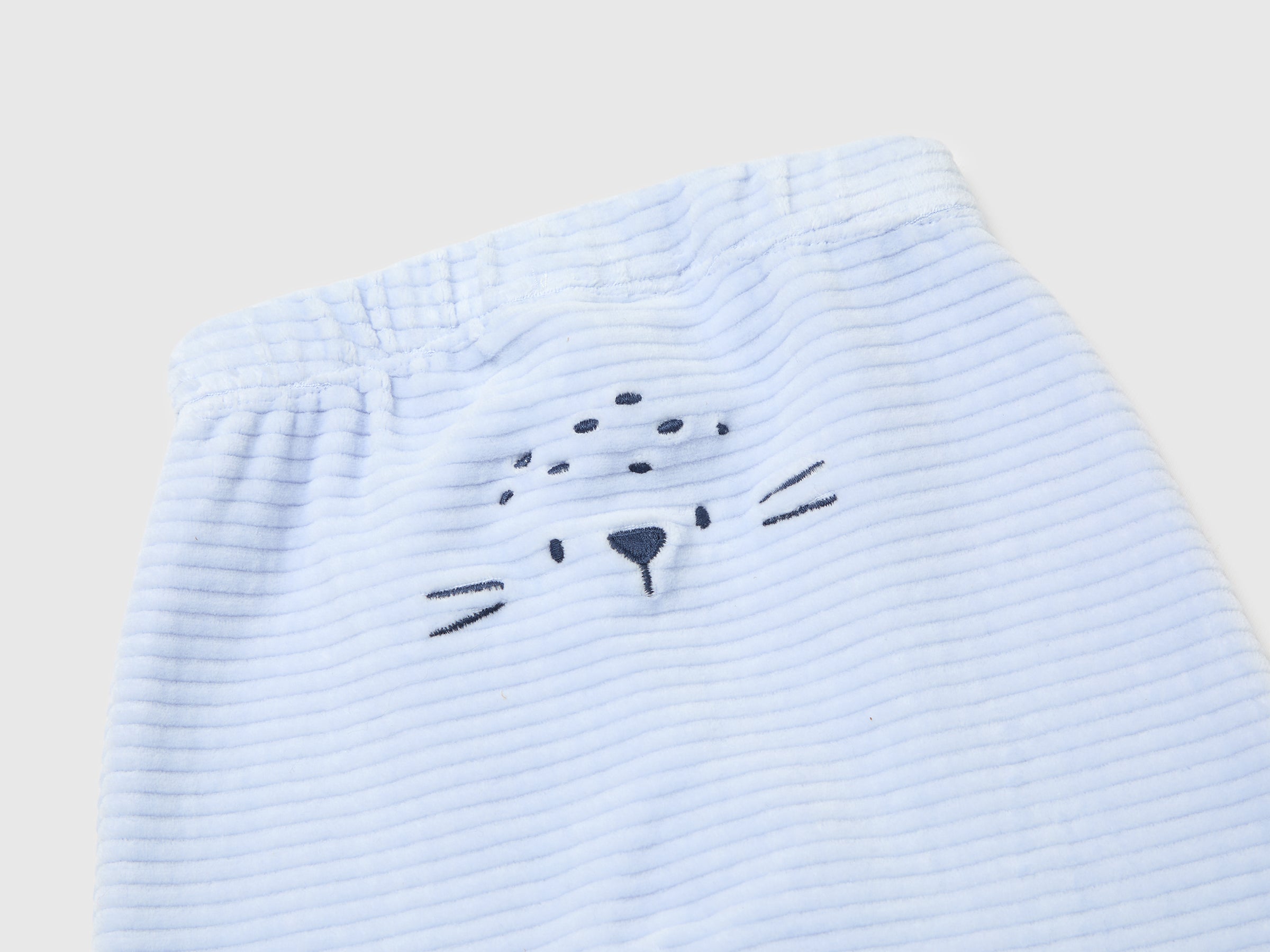 United Colors of Benetton pantaloni neonato ciniglia ricamo cotone