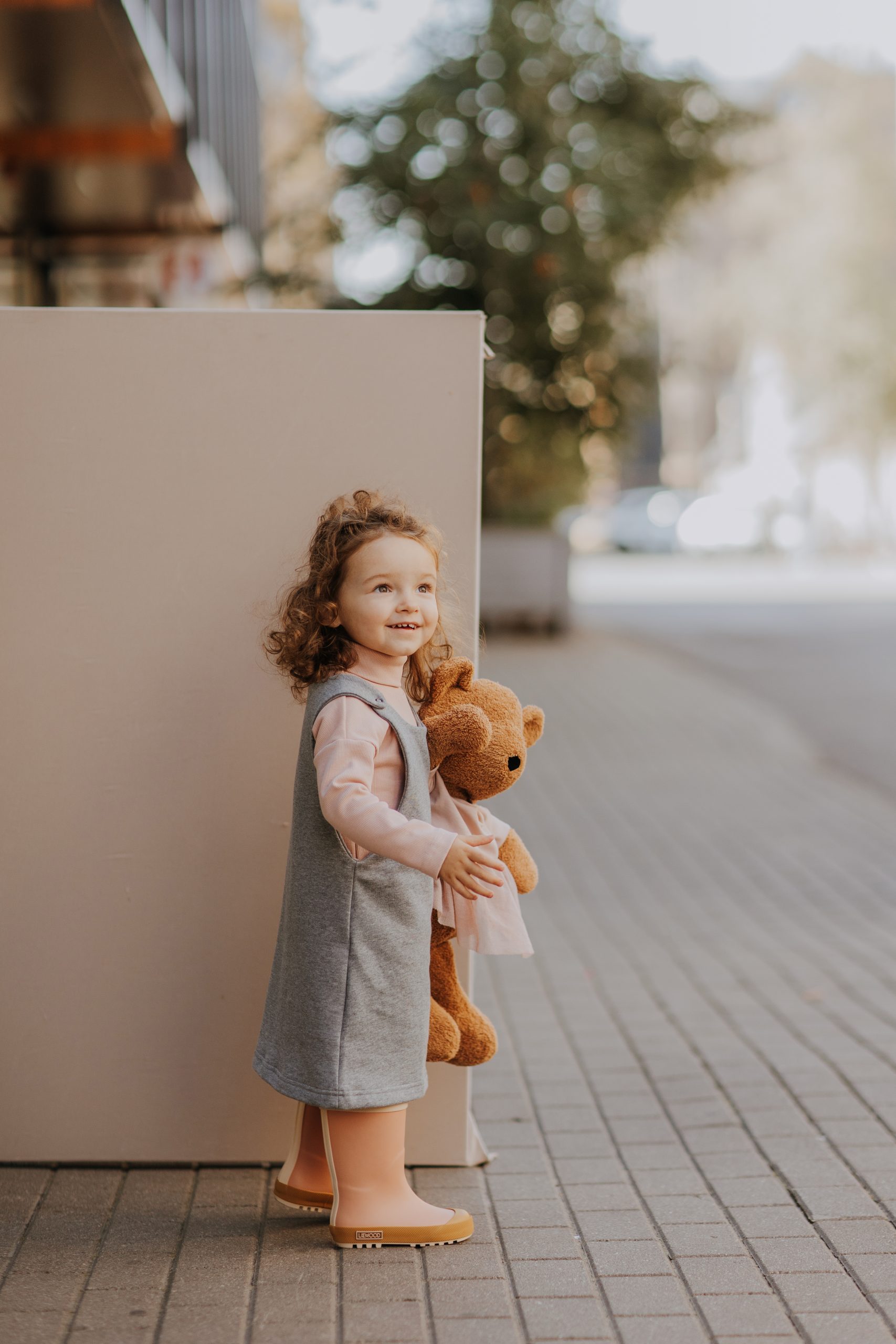 Woolly Organic Pinafore Dress vestito bimba cotone bio