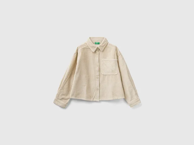 United Colors of Benetton Camicia Oversize Velluto L Cotone