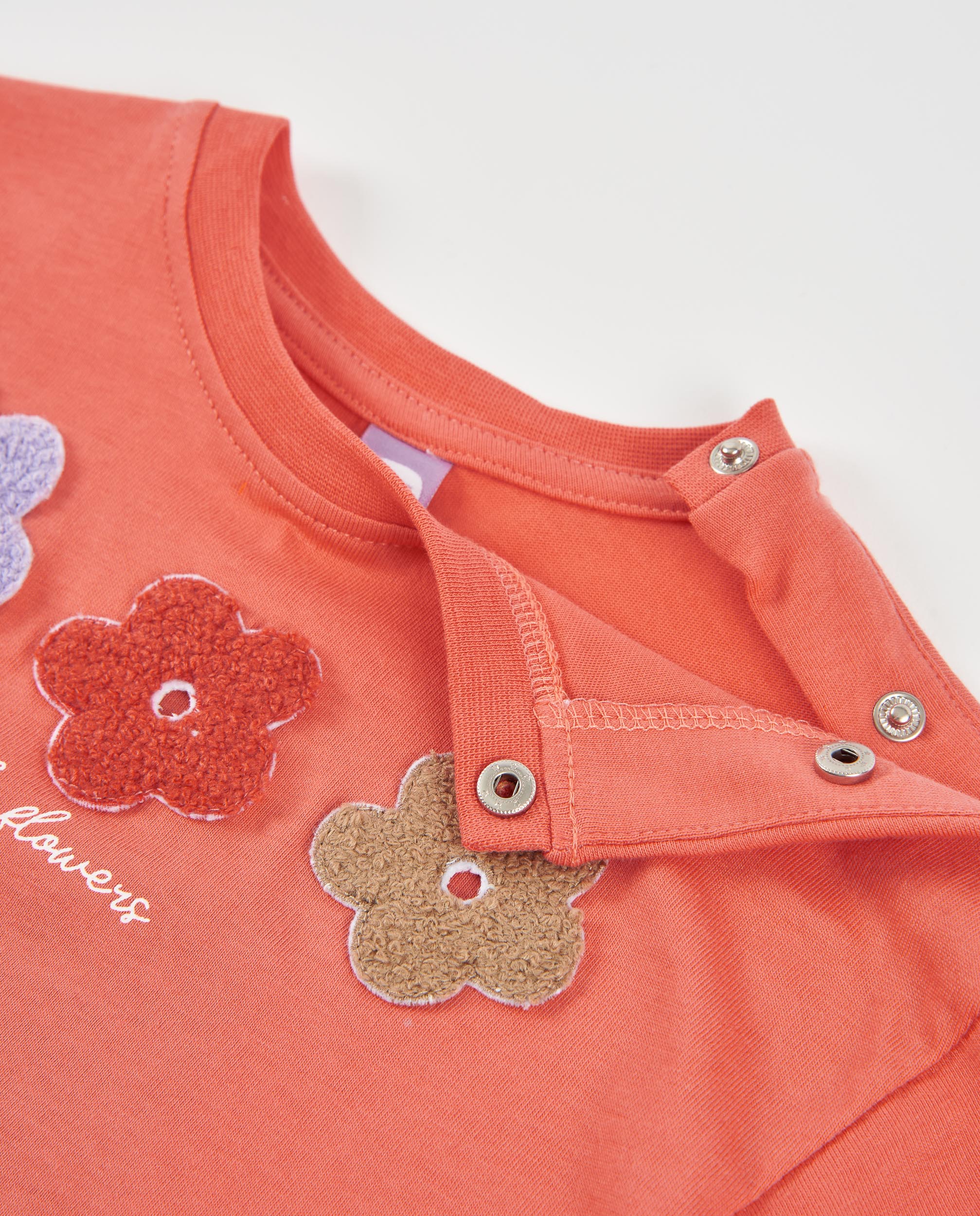 TucTuc Magliette maglia bambina fiori corallo 5 anni
