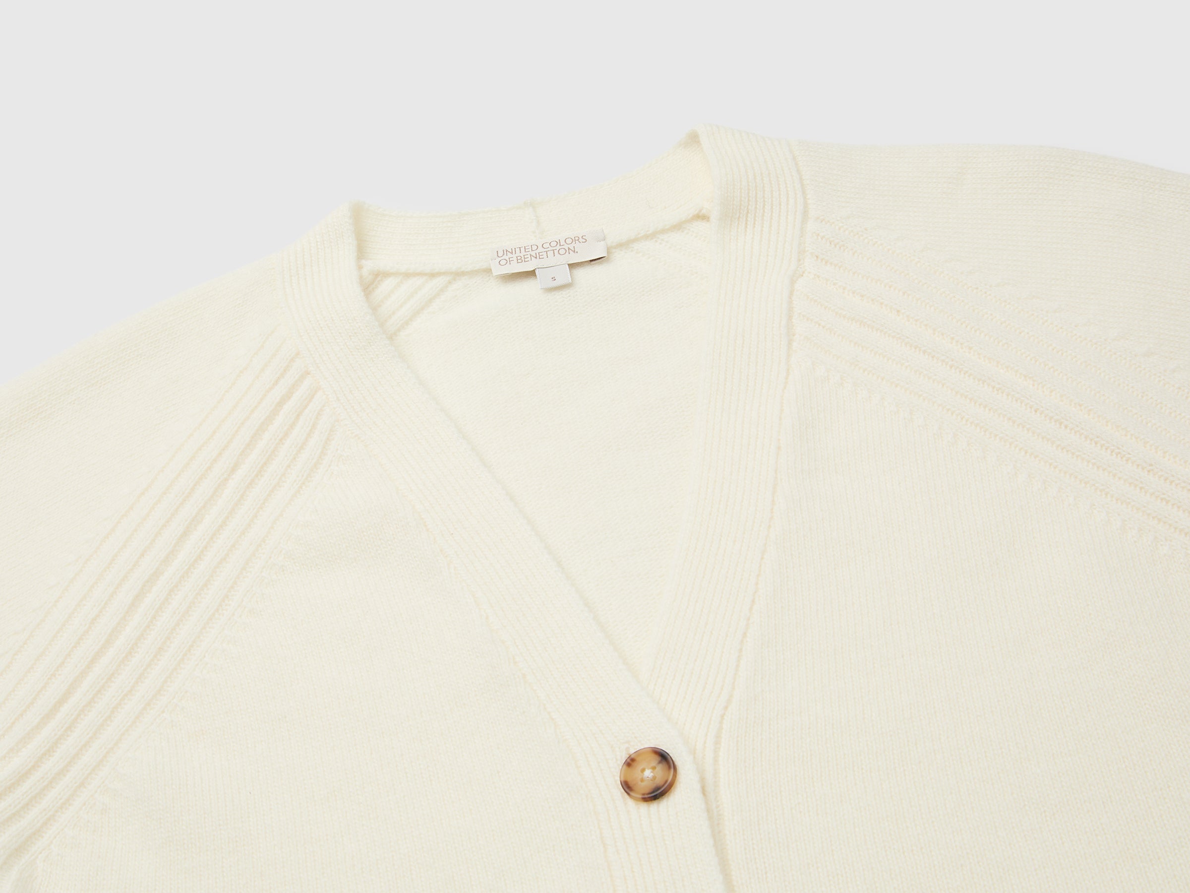 United Colors of Benetton Cardigan Lana Scollo V Oversize