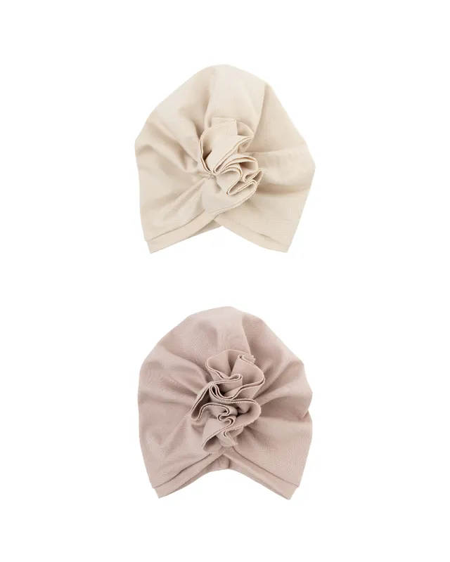 Woolly Organic Ruffle Turban turbante cotone organico bimba