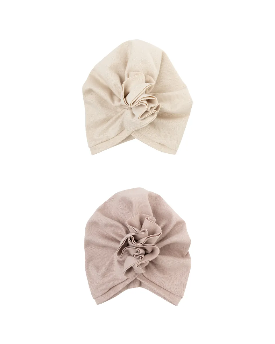 Woolly Organic Ruffle Turban turbante cotone organico bimba