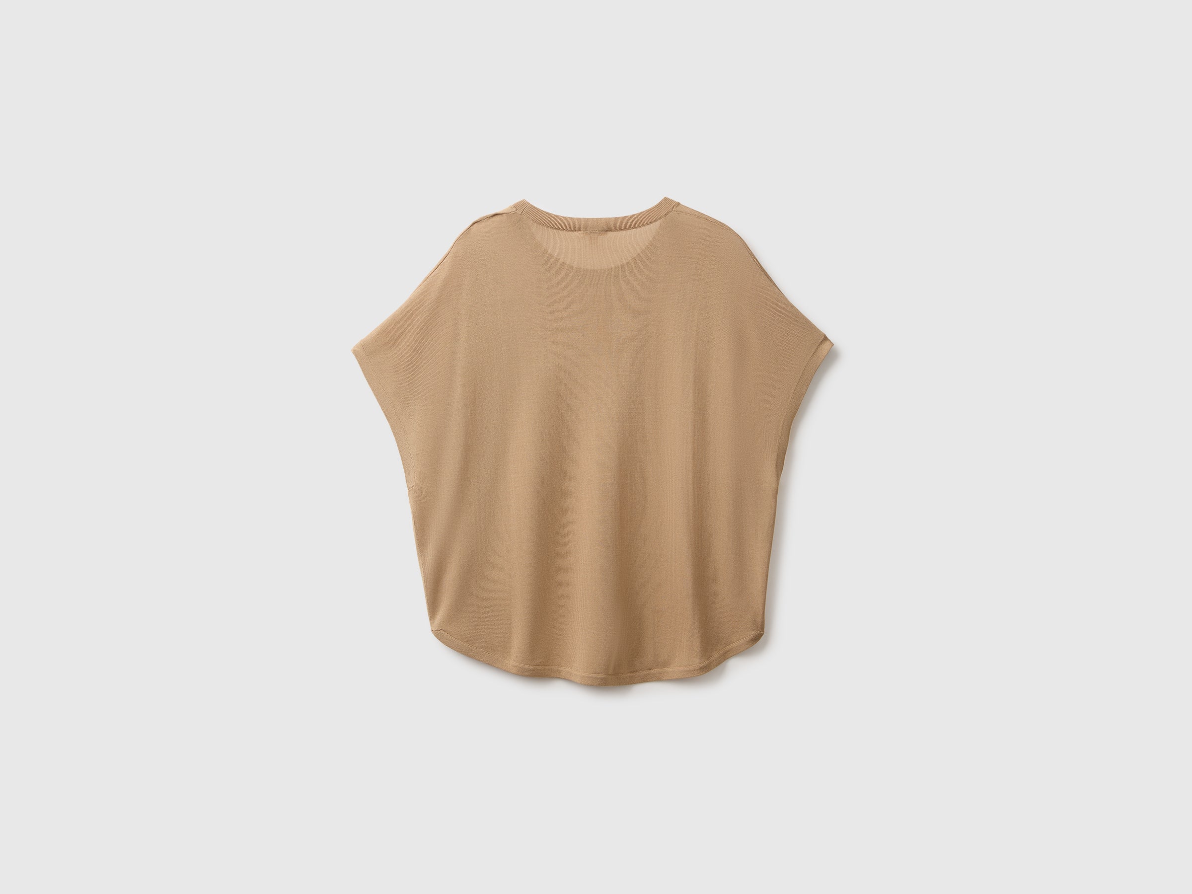 United Colors of Benetton Maglione Smanicato Viscosa Bambù Leggero