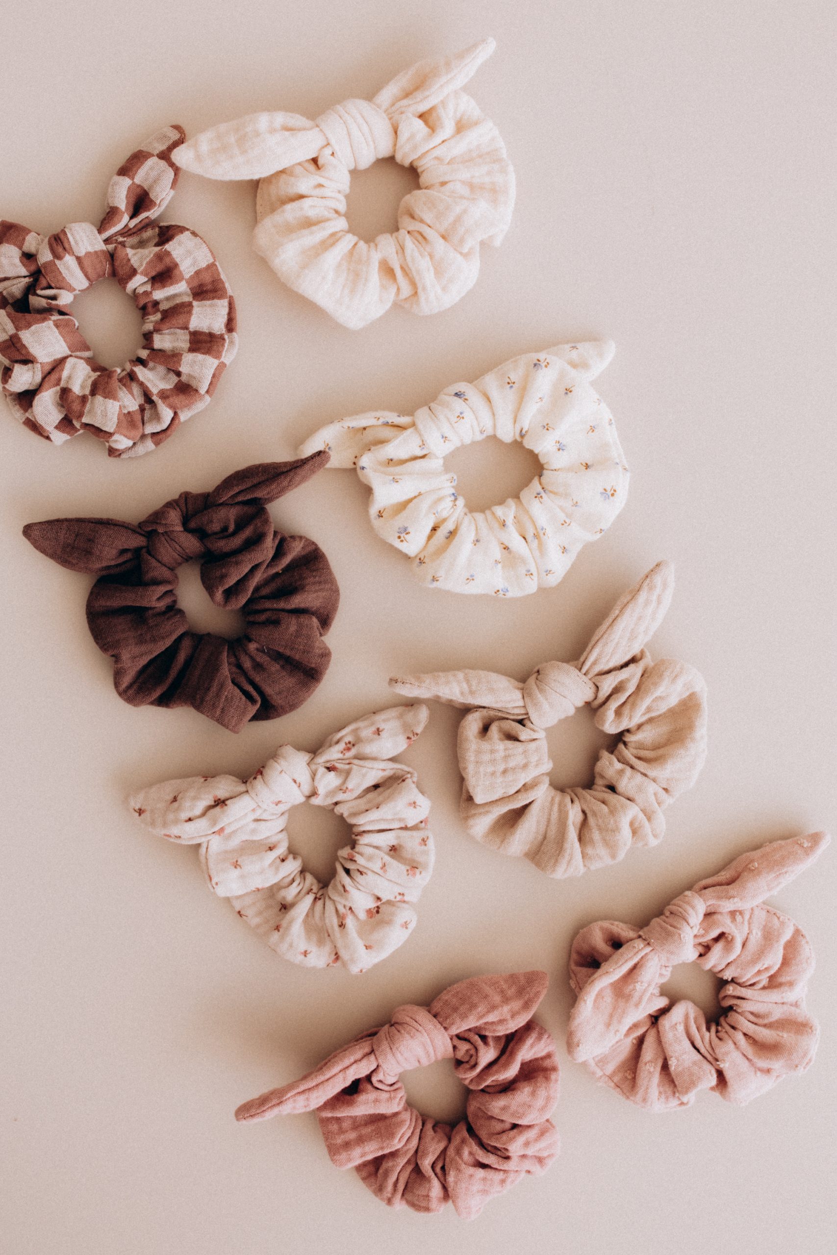 Woolly Organic Muslin Scrunchy GOTS SS26 elastico capelli mussola
