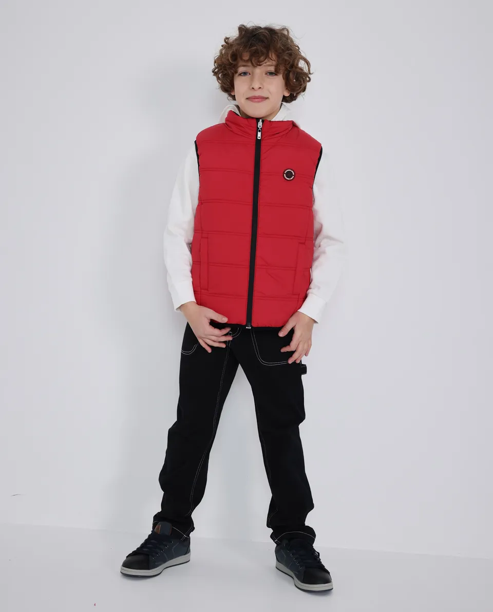 TucTuc Pantaloni Jeans Bambino Nero Taglio Dritto Cuciture