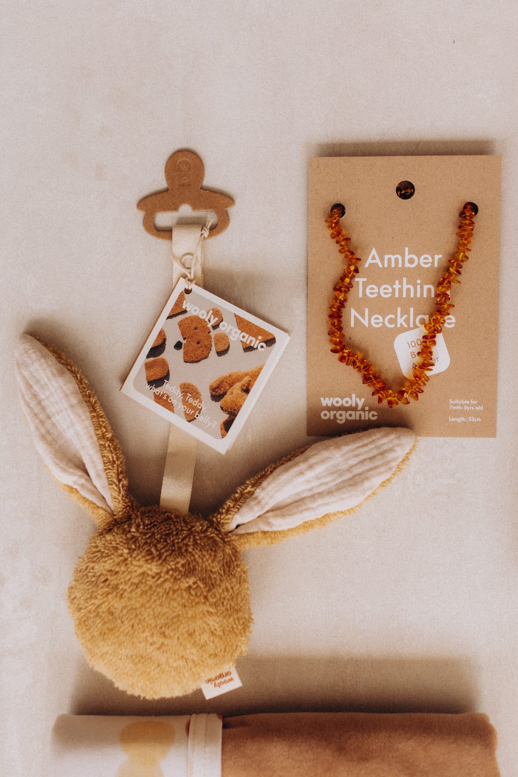 Woolly Organic Amber Necklace collana ambra 33 cm