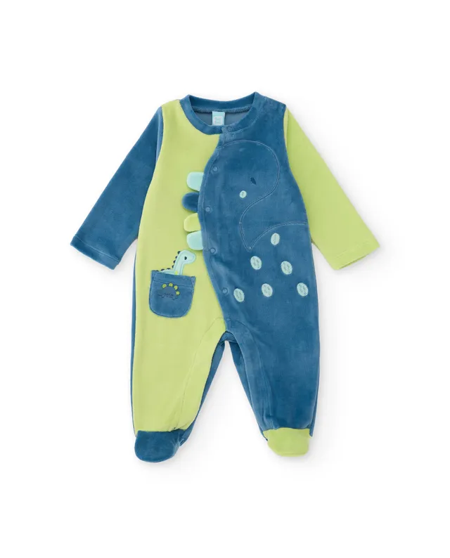 TucTuc Tutine Tutina neonato dinosauro blu con piedini