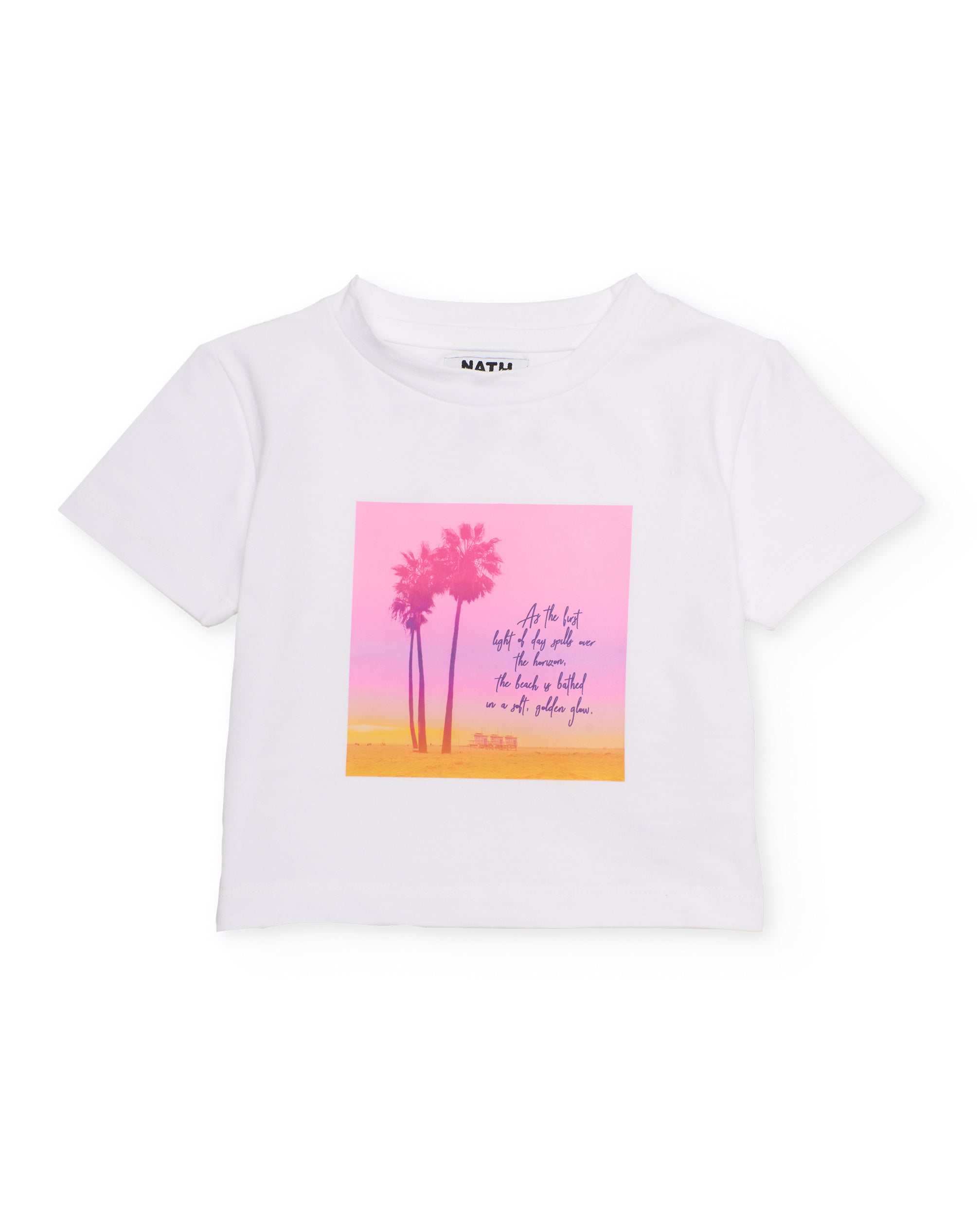 TucTuc Magliette t-shirt bimba bianca stampa palma