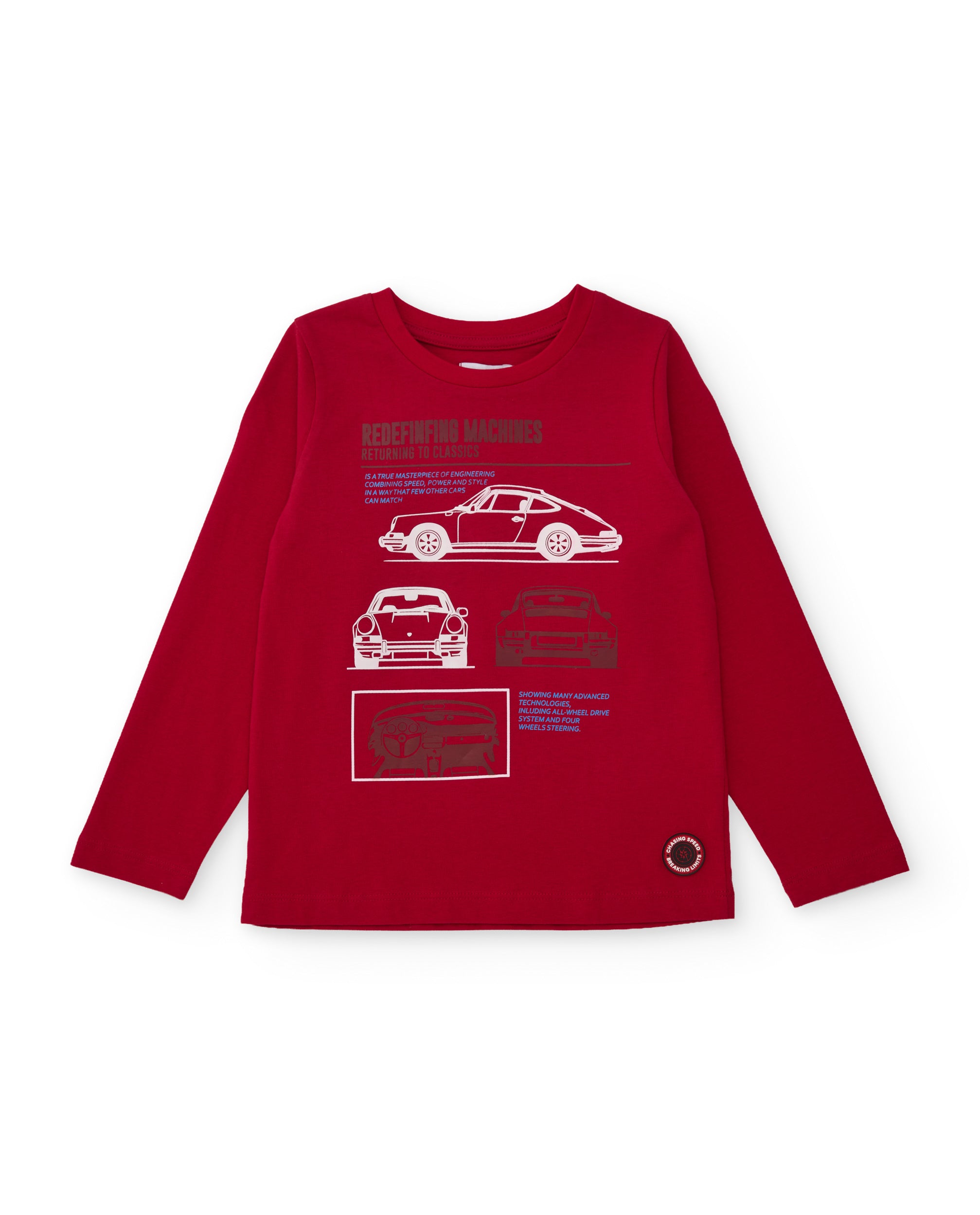 TucTuc Magliette maglietta bimbo auto rosso manica lunga
