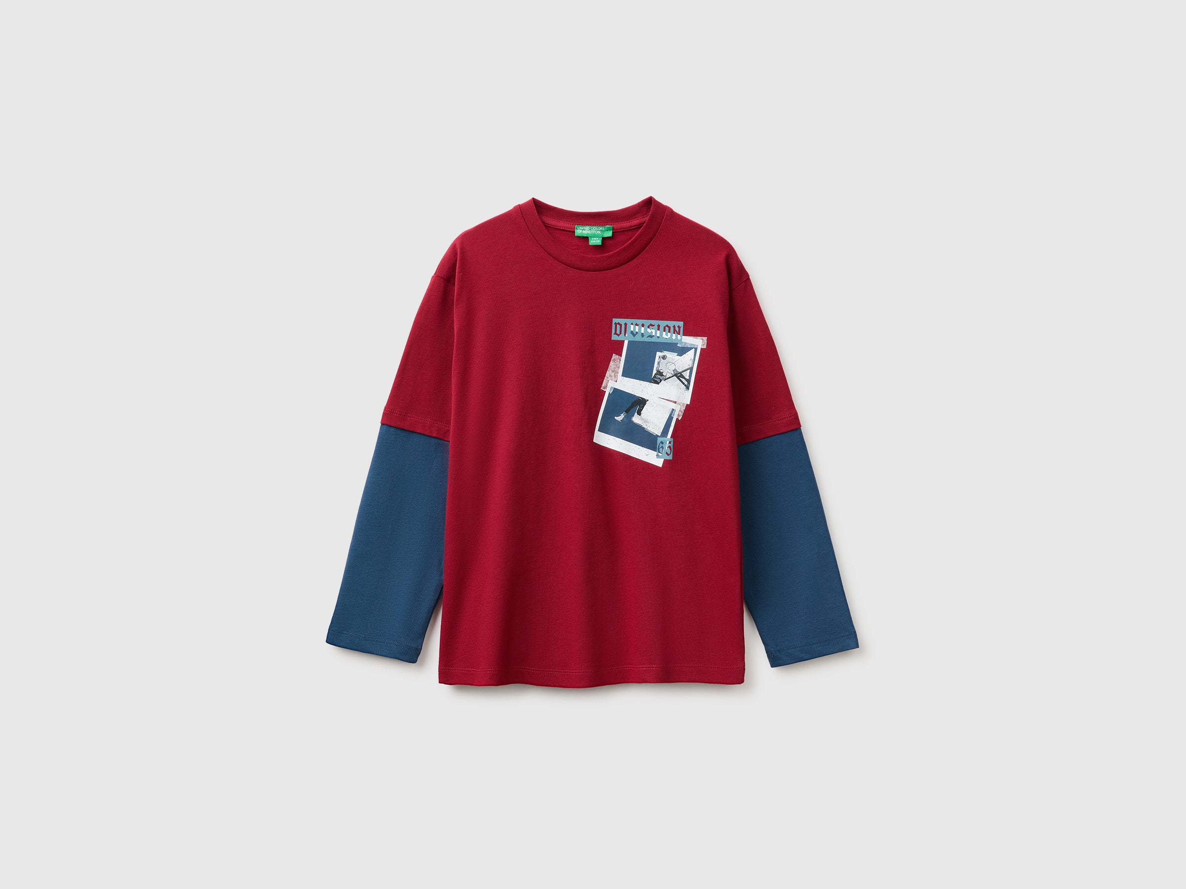 United Colors of Benetton T-shirt over-fit cotone bio M stampa