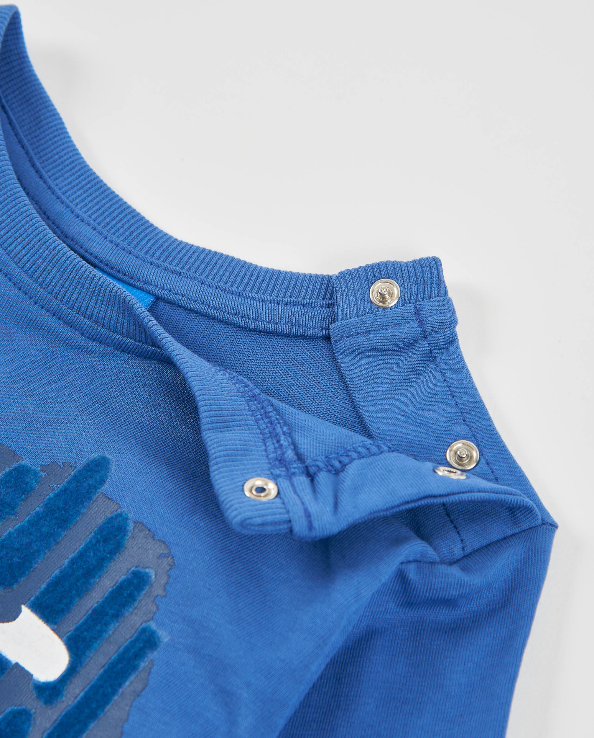 TucTuc Maglietta bambino manica lunga blu cotone 12M