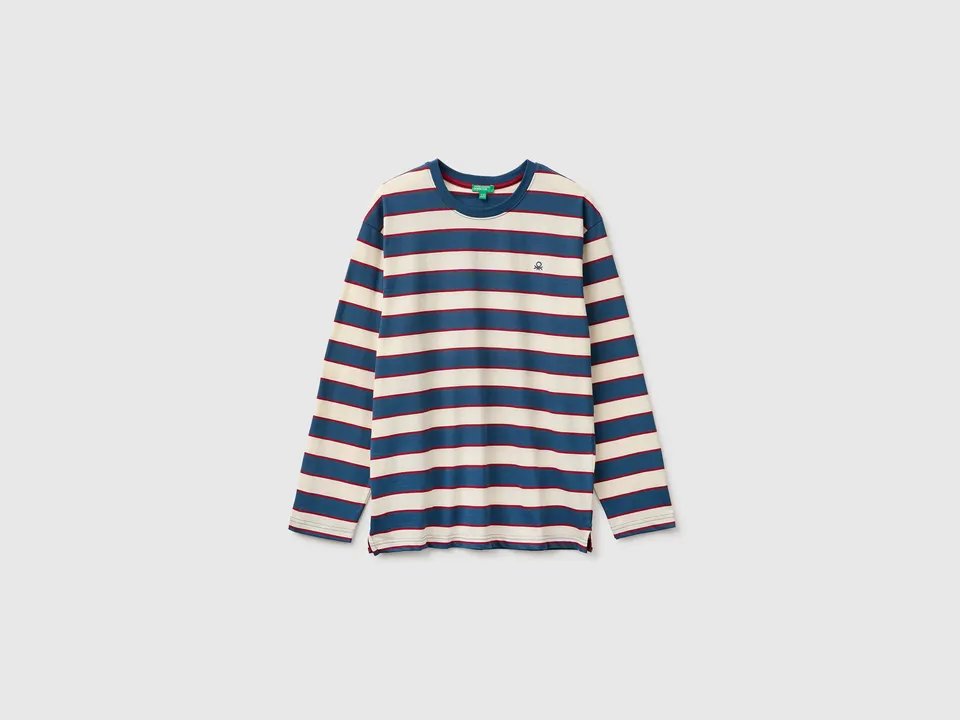 United Colors of Benetton T-Shirt Rigata Cotone Organico S