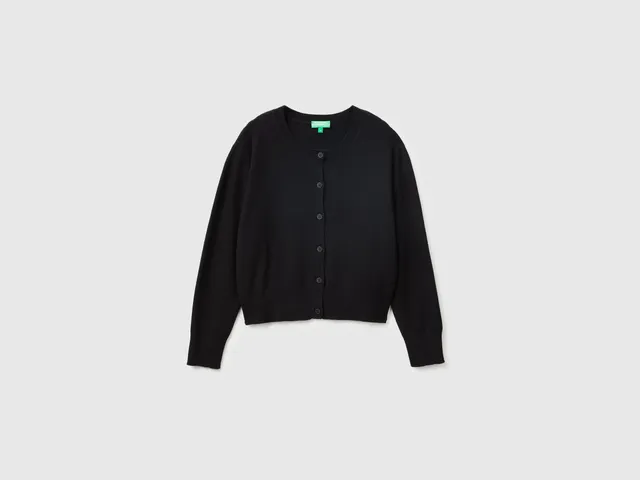 United Colors of Benetton cardigan cashmere M misto lana bottoni