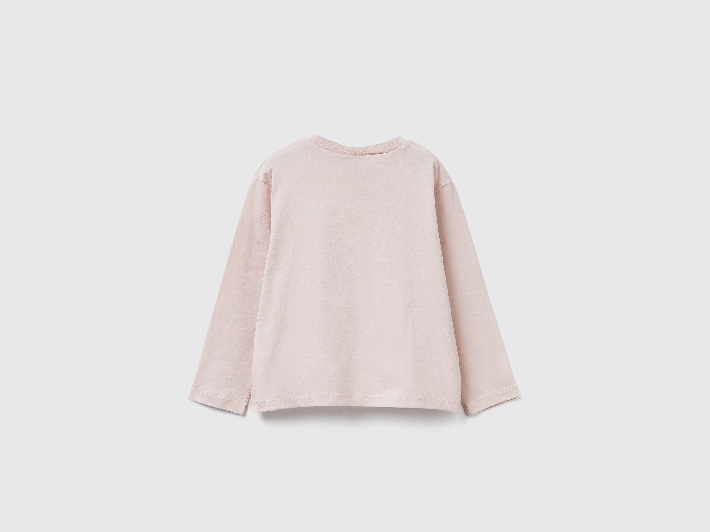 Benetton Bluey Maglietta Neonato Cotone Biologico Manica Lunga