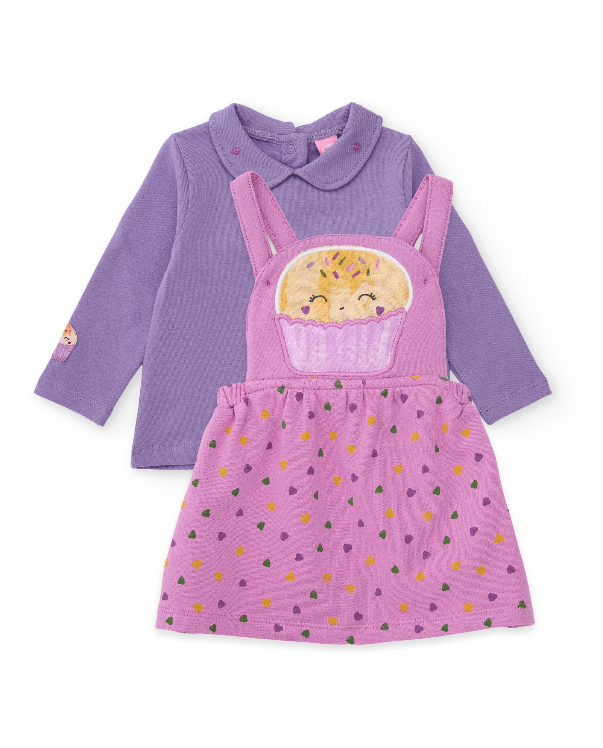 TucTuc Completi Completo Felpa Neonata Viola Cupcake
