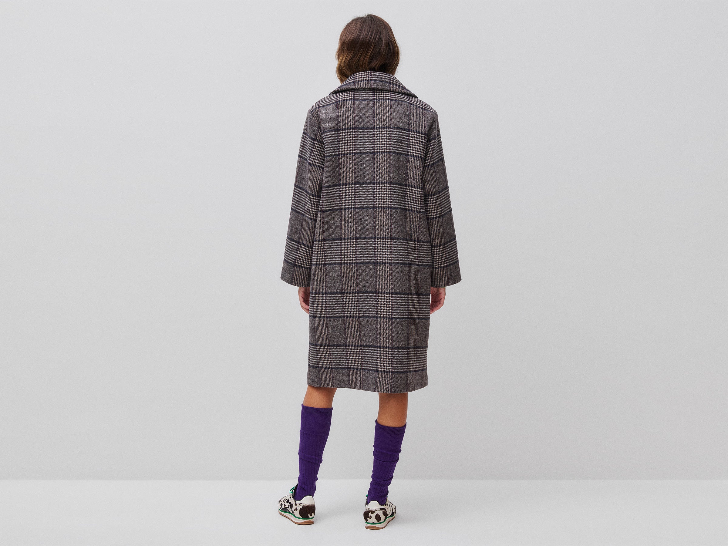 United Colors of Benetton Jackets Coat cappotto quadri M