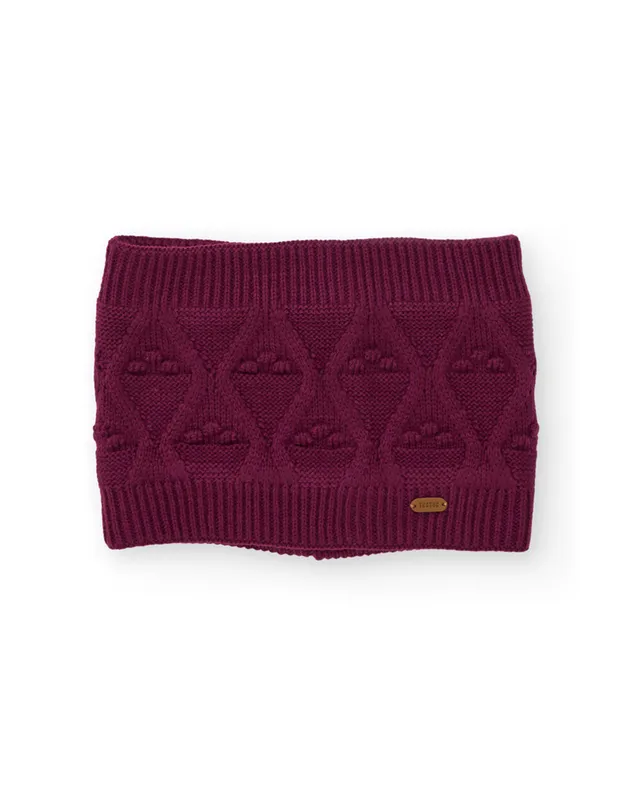 TucTuc Accessori Scaldacollo Bambina Bordeaux Maglia Unica