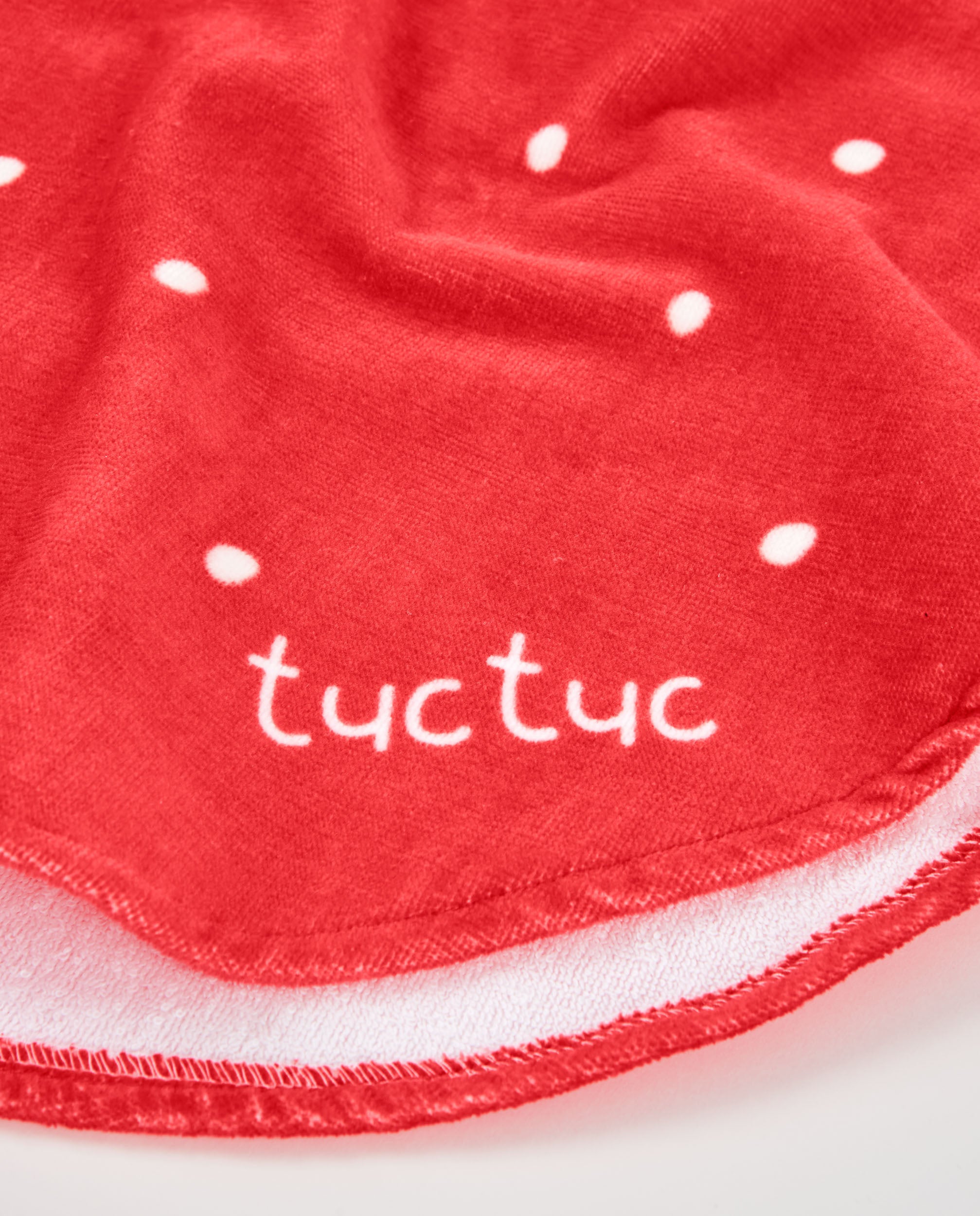 TucTuc Asciugamani Poncho Neonato Rosso Fragola Cappuccio