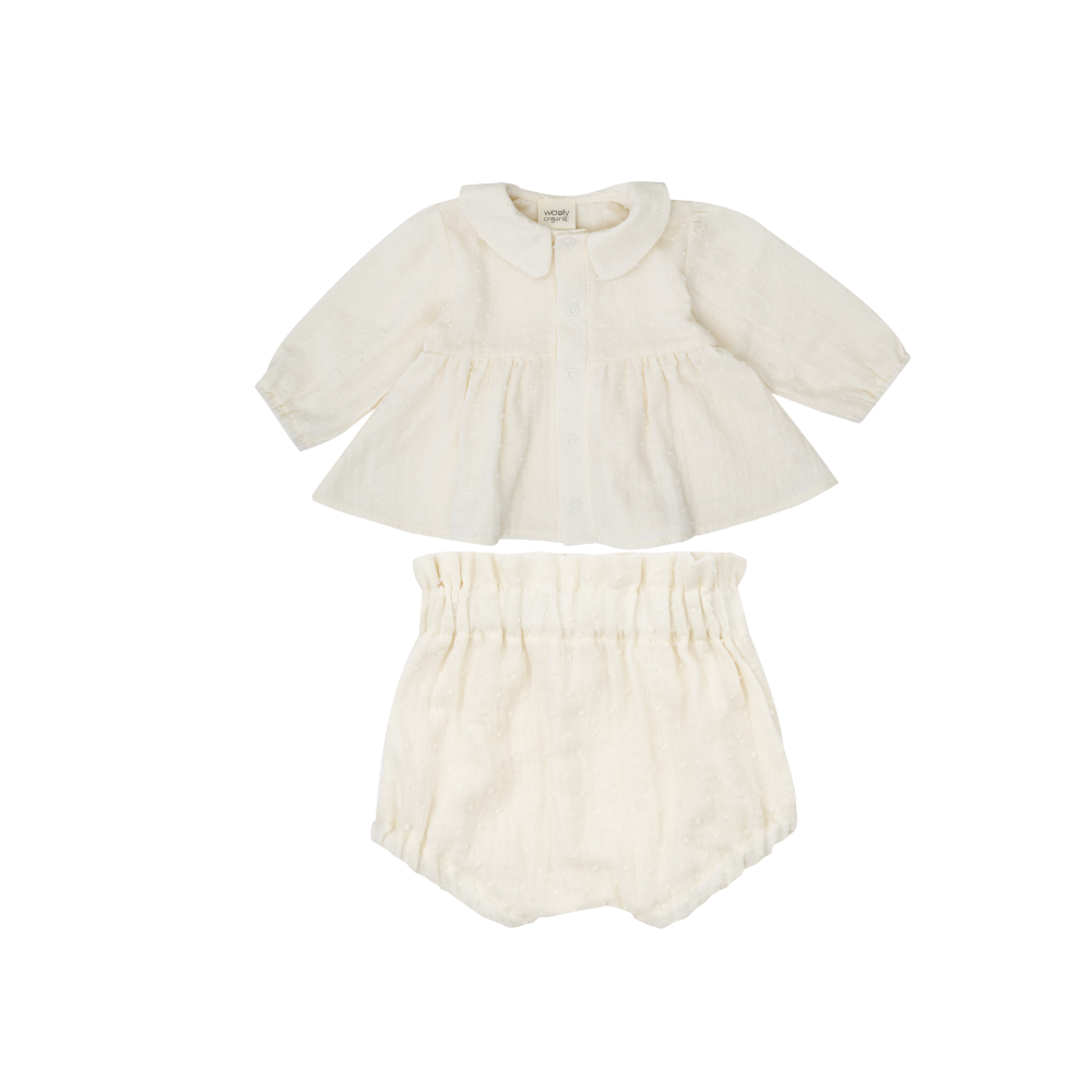Woolly Organic Baby Sets camicia bloomers mussola bio