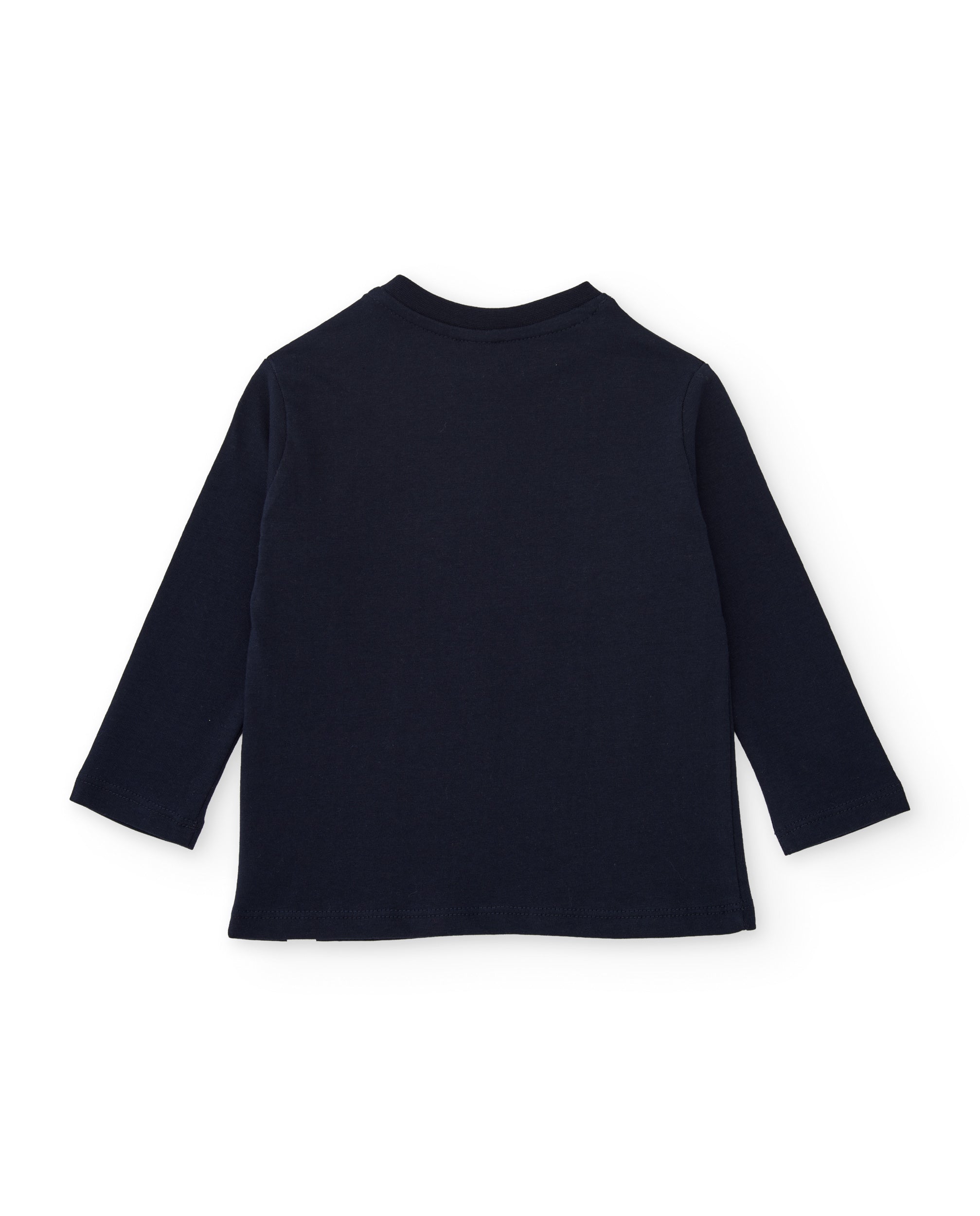 TucTuc Magliette T-shirt Bambino Blu Maniche Lunghe Dinosauro