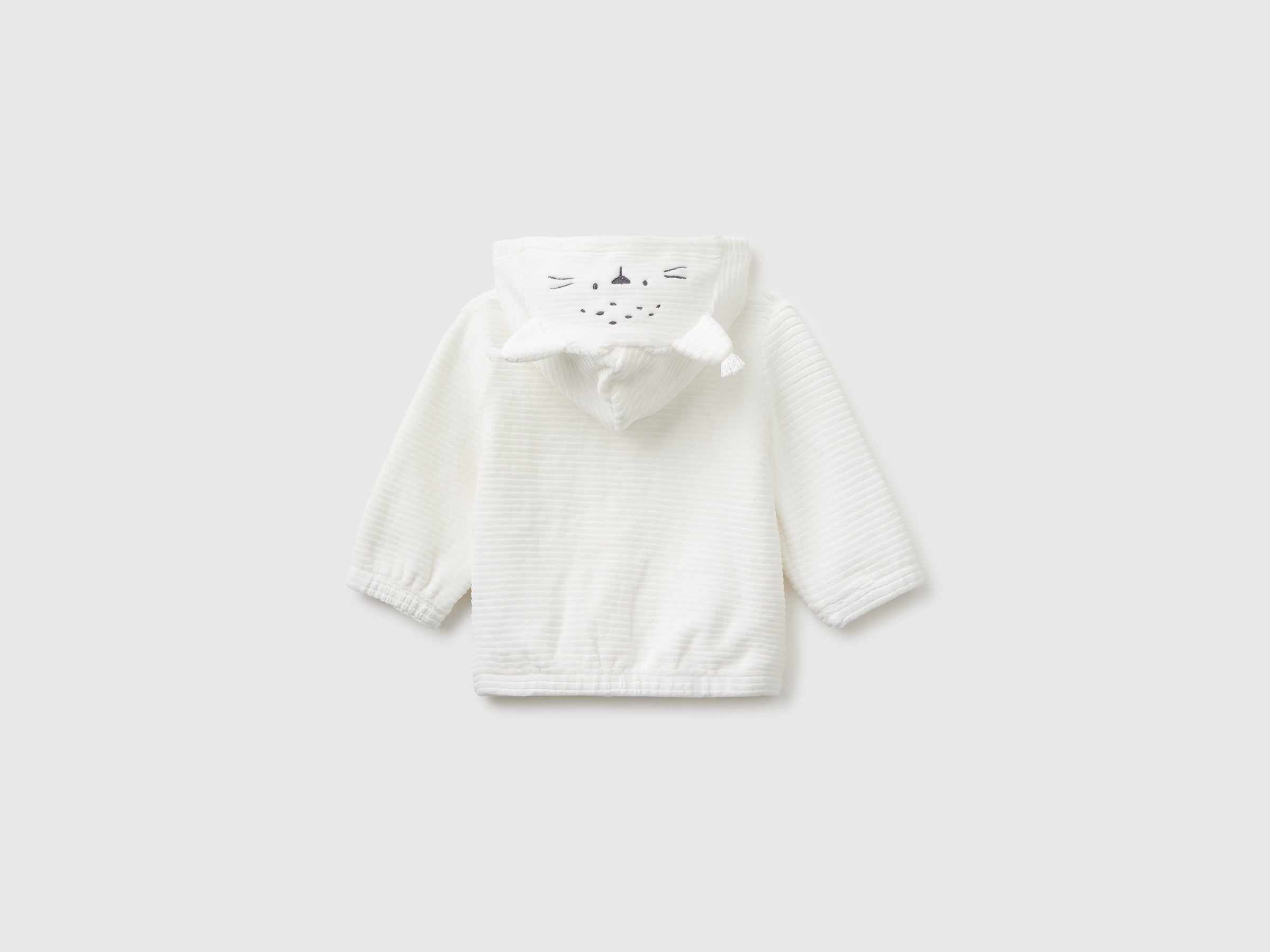 Benetton Chenille sweatshirt with hood felpa ciniglia taglia 68