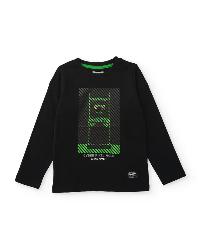 TucTuc Magliette T-Shirt Bambino Nero Arcade Cotone