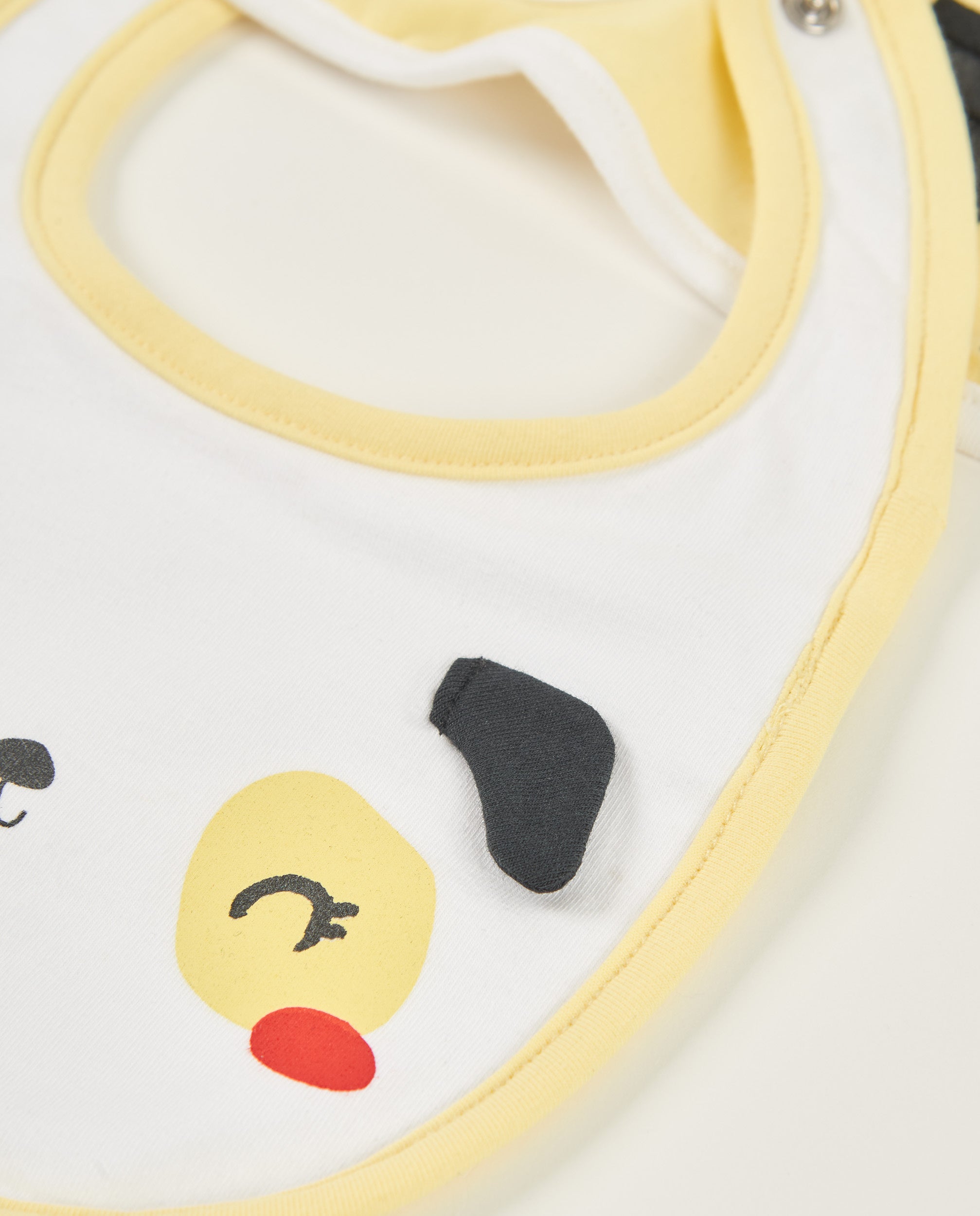 TucTuc Accessori Cagnolini Set 2 Bavaglini Neonata Giallo Cotone