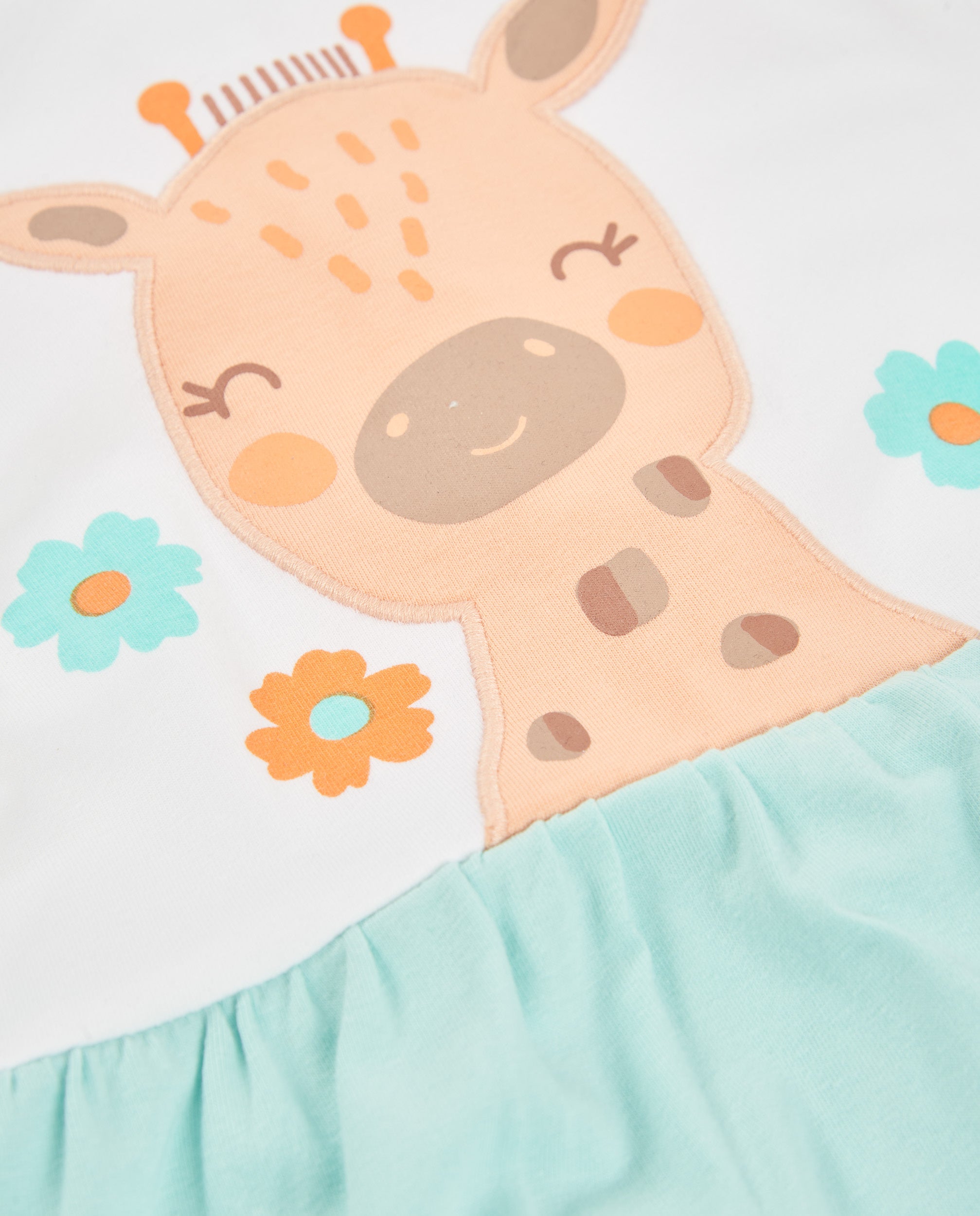 TucTuc Vestiti vestito neonato maglia giraffa bianco